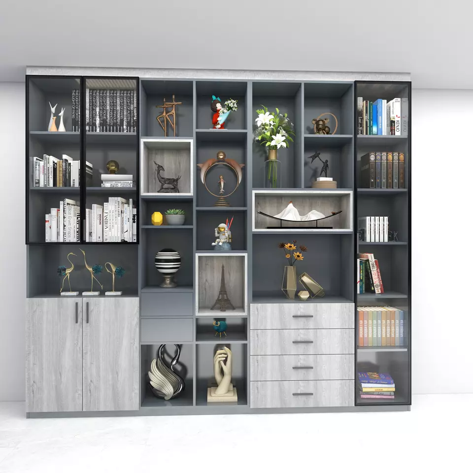 Hot Sale Home Furniture Wholesale Book Display Shelf Easy Assembly Bookstore Wall Bookcase