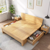Kainice European solid wood bed children's solid wood economical Japanese simple modern double wedding bed frame