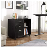 Office Storage 3-Drawer Mobile File Cabinet with Lock Filing Cabinet for Legal