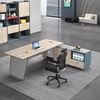 Modern English Office Furniture Computer Table 12400 table de bureau Drawer Manager Executive Office Desk With Side Table