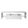 High-Gloss White Color TV Media Console LED Light TV Stand FACTORY DIRECT IN MORDEN DESIGN