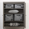 2-Door Armoire with Drawers, Gray Maple