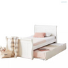 Luxury Bedroom Furniture Folding Solid Pine Wood Single Bed With Trundle Bed