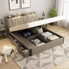 European wood furniture double bed with storage deign