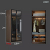 Modern glass door wooden wardrobe cabinets bedroom furniture wardrobe closet designs wardrobe clothes organizer