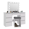 Cheap fatory price white gloss dressing table with drawers wood cabinet bedroom dresser furniture