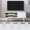 Modern Simple Cabinet TV Wooden TV Bench Modern Storage Cabinet with 2 Open Type Drawers Shelves for Living Room
