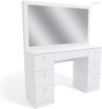 Modern Hollywood Set Gold Dressing Dresser Corner Bedroom Makeup Vanity Table Wholesale With Lights Mirror And Chair