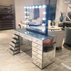 Hollywood Furniture Makeup Vanity with lights Glass Dressing Table