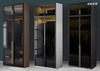 Modern glass door wooden wardrobe cabinets bedroom furniture wardrobe closet designs wardrobe clothes organizer