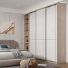 2022 New Modern Customized White Wardrobe Cabinet Latest Design Wooden Storage Sliding Door Wardrobe