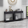 America Hot Sale 3 Days Delivery Fast Shipment Wood Table Console with 2 Drawers Rustic MDFconsole Table for Storage