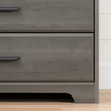 2-Door Armoire with Drawers, Gray Maple