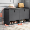 Living Room Entryway Furniture Modern Simple Wooden Small Shoe Storage Bench Thin Rotating Shoe Rack Cabinet with Seats