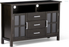  Living Room Entertainment Center with Storage, for Flat Screen TVs up to 60 inches in Hickory Brown