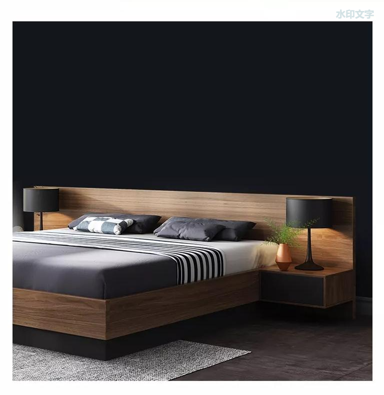 Customized Modern Bedrooms Sets Wood Storage Beds MDF Tatami Double Bed   6 