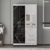 High gloss 3 doors wardrobe closet bedroom designs kids wardrobe mdf board bedroom furniture with mirror bedroom wardrobes