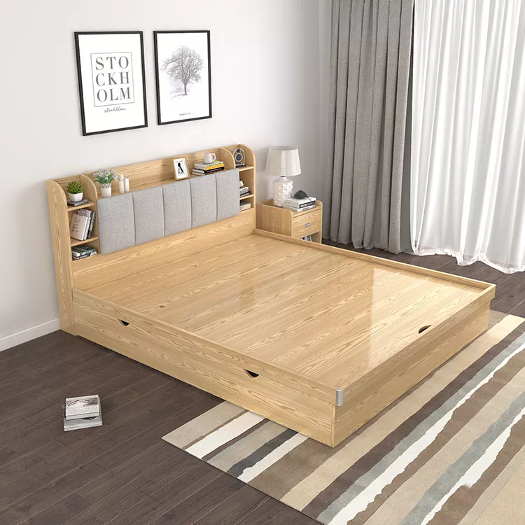 modern queen size wooden frame hydraulic lift storage bed with ...