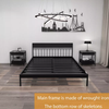 Nordic Bedroom Metal Furniture Popular Design King Size Bed Frame High End Bed