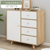 Living Room Bedroom Nordic Solid Wood Leg Assembly Chest Of Drawers Craft Wood Storage Cabinet