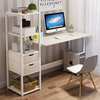 Wooden Office Desk Study Writing Home Steel Wood Desktop Computer Table with Shelf And Drawers