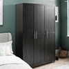 Ameriwood Home Systembuild Evolution Camberly Framed 3 Door Wardrobe, Black Oak