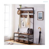 Vintage Industrial Hall Tree 3-in-1 Entryway Coat Rack and Bench shoe rack