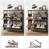 4 Tier Wood Shoe Rack Living Room Furniture Wooden Shoe Storage Cabinet with Storage Drawer