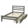 Modern Bedroom Furniture Storage Wooden Single Bed Frame Solid Wood Bed