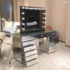 Hollywood Furniture Makeup Vanity with lights Glass Dressing Table