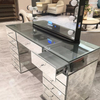 Hollywood Furniture Makeup Vanity with lights Glass Dressing Table