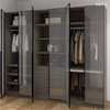 Modern Closets Wall Wardrobe Bedroom Furniture Door Dressing Grey Glass Home Furniture Swing Wardrobe,bedroom Furniture Wooden