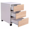 Drawer Rolling Wood File Cabinet with Locking Wheels, Home Office Portable Vertical Mobile Wooden Storage Filing Cabinets