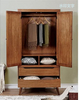 Furniture of America Belkor Mid-Century Modern Wood Armoire in Gray