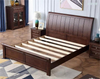 Customizable Elegant Durable Walnut Color Furniture House Single Solid Wood Bed