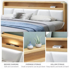 Dabul size of bed modern home furniture solid wood bed frame beds with storage