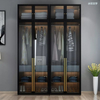 Modern glass door wooden wardrobe cabinets bedroom furniture wardrobe closet designs wardrobe clothes organizer