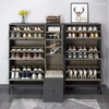 High Quality Modern Multi-Layer Storage Shoe Rack Slim Flip Out Shoe Cabinet Living Room Furniture pull-out shoe rack