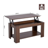 China Supplier Modern Lift Up Top Coffee Table Desk Hidden Storage Bottom Shelf