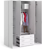 TOPWELL Wardrobe Simple Modern Melamine Particle Board Panel Wardrobe Storage Cabinet Closet Bedroom Wardrobes