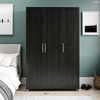 Ameriwood Home Systembuild Evolution Camberly Framed 3 Door Wardrobe, Black Oak