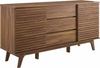 Mid-Century Modern Sideboard Buffet Table or TV Stand in Walnut