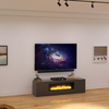 Black Wall Wood TV Cabinet with Fireplace Tv Stand Living Room Storage Cabinet Doors And Shelves in Artificial Fireplace