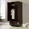 Framed panel doors Wardrobe, L: 28.98" x W: 20.95" x H: 71.18", Dakota Oak finish