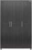 Ameriwood Home Systembuild Evolution Camberly Framed 3 Door Wardrobe, Black Oak