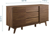 Mid-Century Modern Sideboard Buffet Table or TV Stand in Walnut