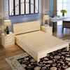 Hotel 2021 Modern Natural Design Single Frame Solid Bedroom Furniture Wooden Bed