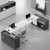 Modern Simple Luxury Workstation Office Desk 2 Person U Shaped Office Desk