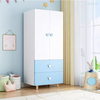 High quality large storage furniture pink color wooden baby bedroom wardrobes