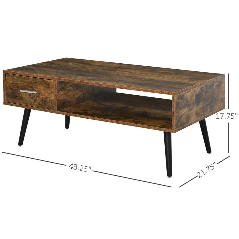 Coffee Table Coffee Cabinet With Storage And Open Shelf For Living Room Bedroom Home Furniture